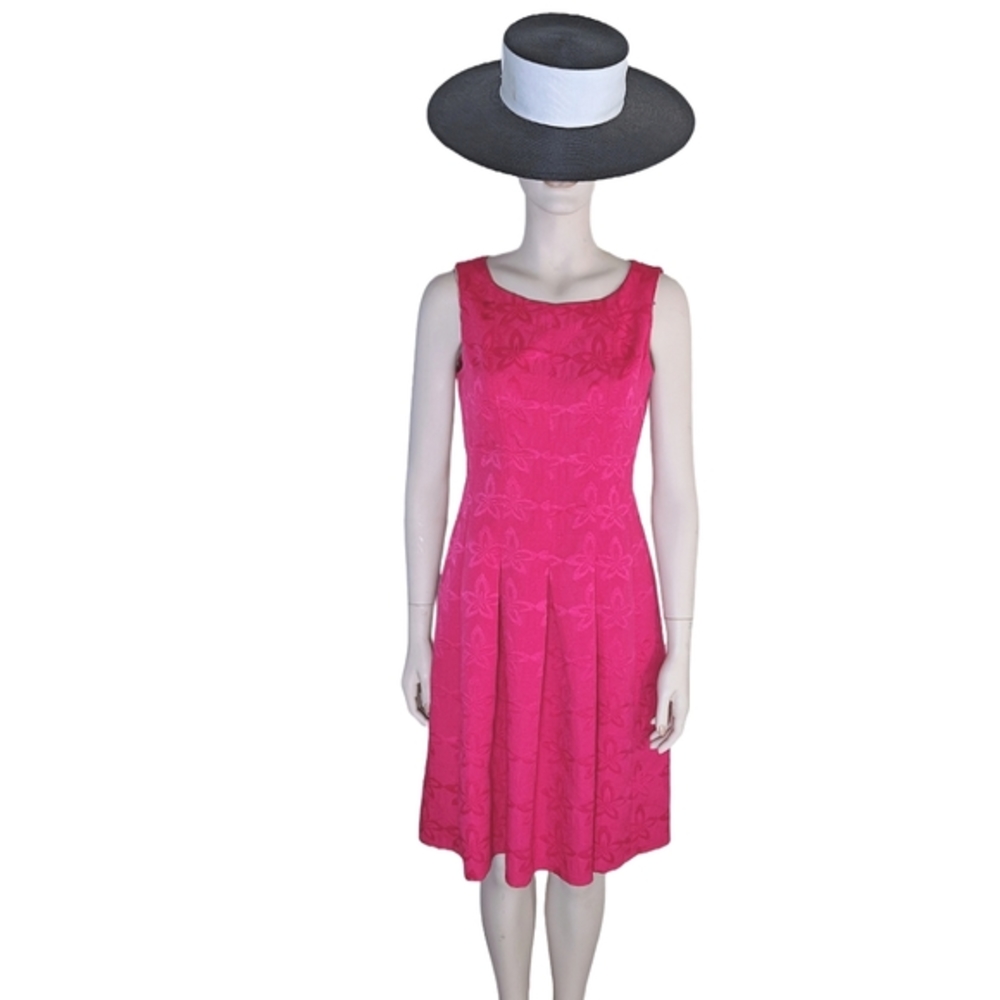 Jones New York Fuschia Pink Fit & Flare Dress Size 4